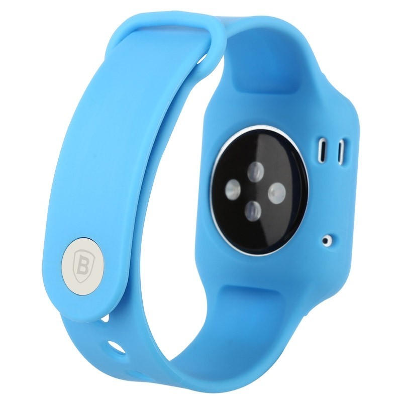 Чехол-ремешок для Apple Watch 38 mm Baseus Fresh Color Plus Series голубой