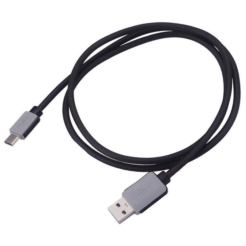 Кабель 1м с USB 3.1 Type C Male на USB для Macbook 12 Черный