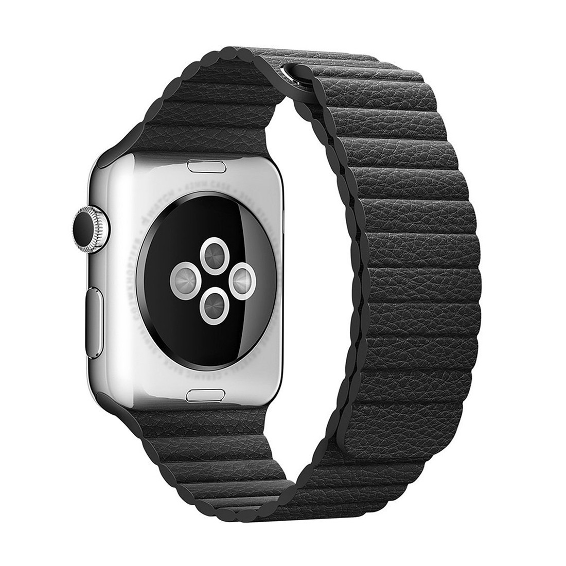 38/40мм Кожаный ремешок черного цвета для Apple Watch OEM
