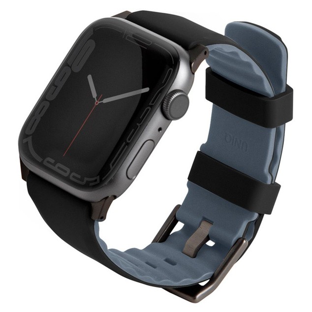 45/44/42 Cиликоновый ремень Uniq Linus для Apple Watch, чёрный
