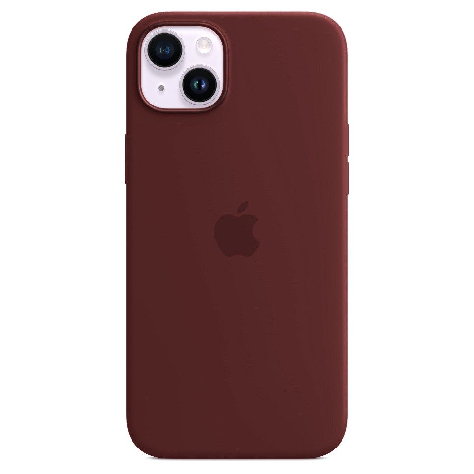 Силиконовый чехол для iPhone 14 Plus, цвет бордовый OEM