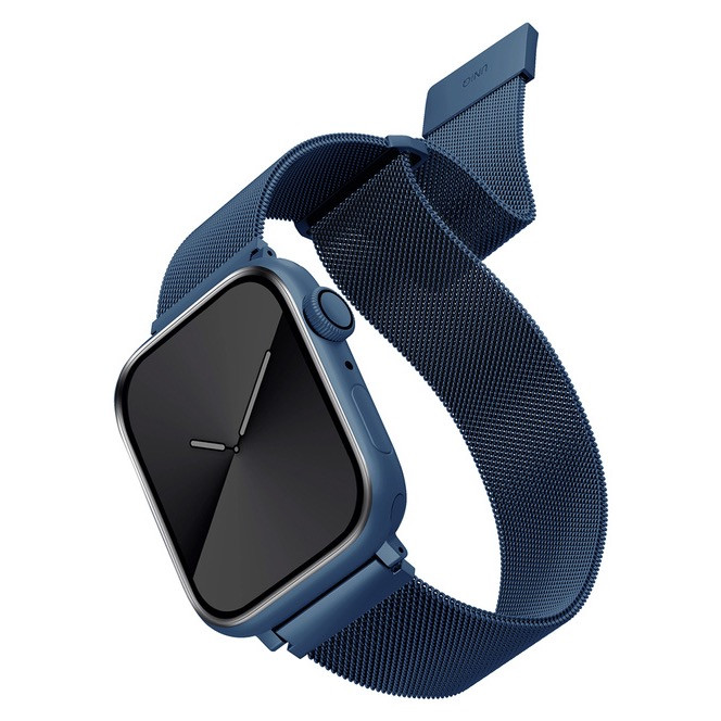 42/44/45 мм Миланский сетчатый браслет Uniq Dante для Apple Watch, синий