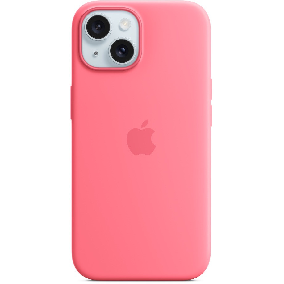 Силиконовый чехол MagSafe для iPhone 15, розовый