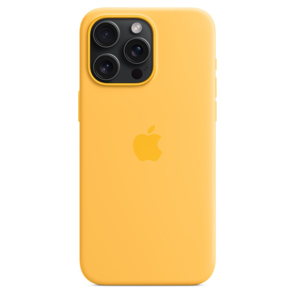 Силиконовый чехол MagSafe для iPhone 15 Pro Max, солнечный