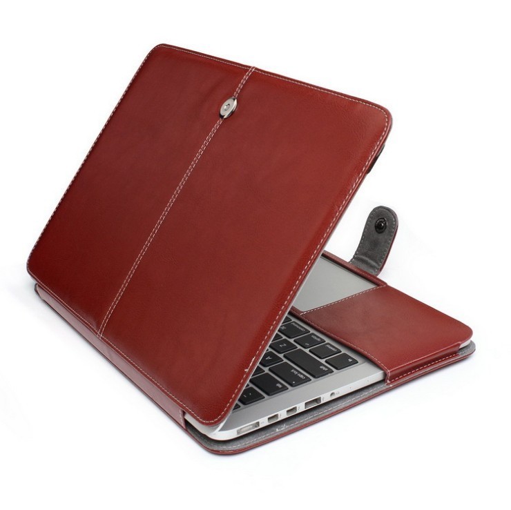 Чехол кожаный раскладной для MacBook Pro 13 (Коричневый)