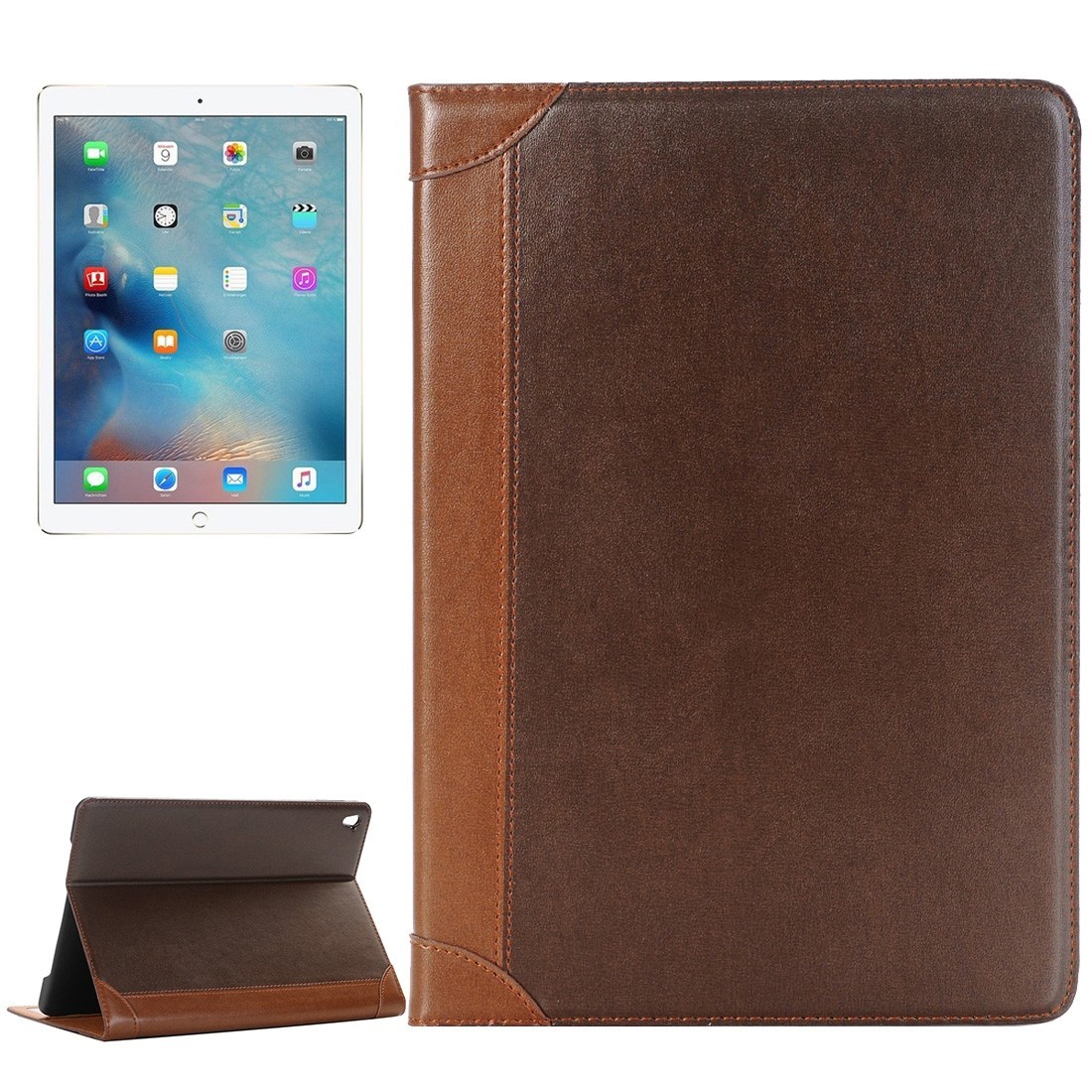 Кожаный чехол в стиле книжки для iPad Pro 9.7 (коричневый)