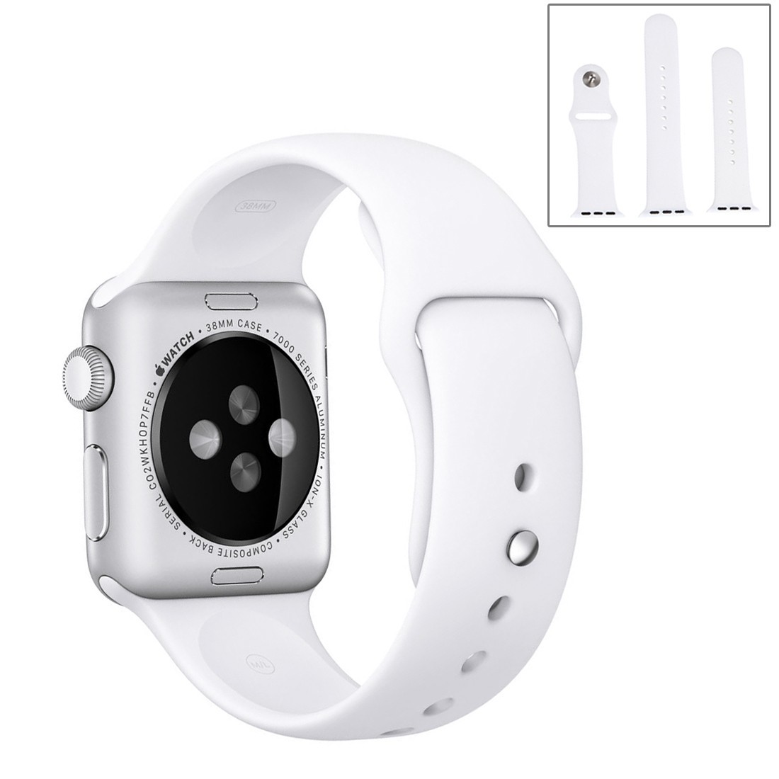 42/44мм Спортивный ремешок белого цвета для Apple Watch OEM