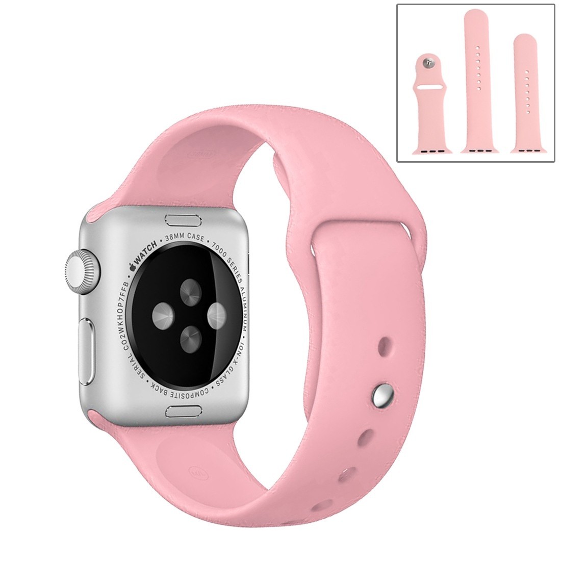 38/40мм Cпортивный ремешок светло-розового цвета для Apple Watch OEM