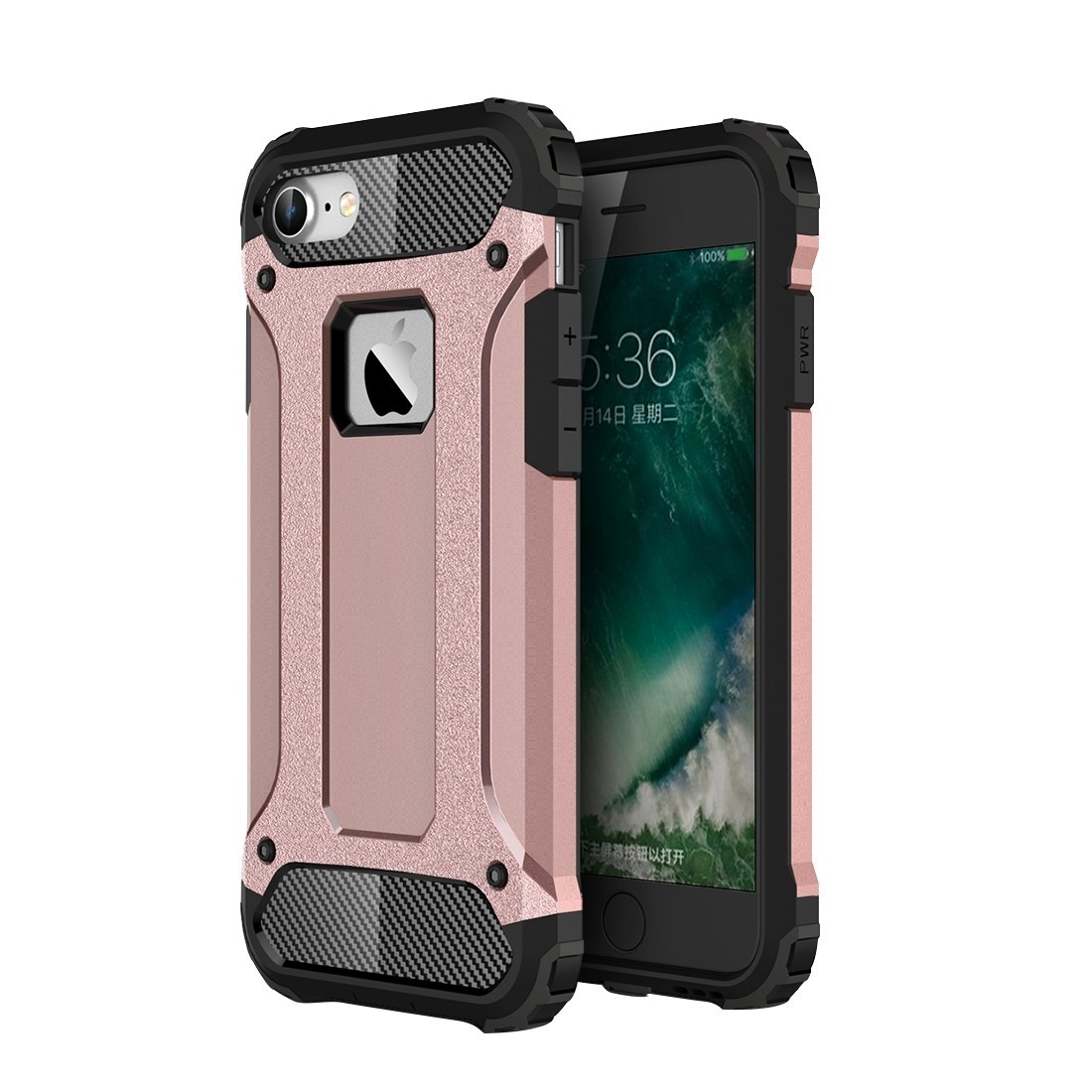 Противоударный ультратонкий чехол Tough Armor для iPhone SE/8/7 - Розовый