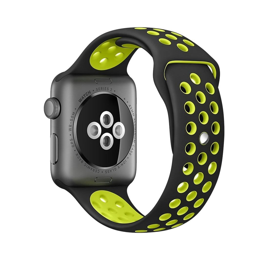 42/44мм Спортивный ремешок Nike+ черно-зеленого цвета для Apple Watch OEM