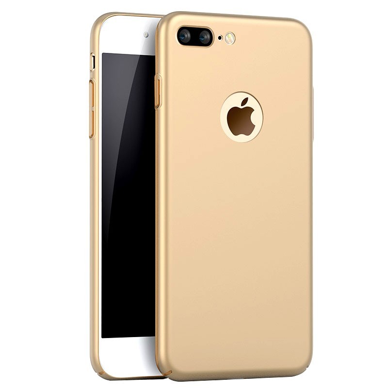 Ультратонкий пластиковый защитный чехол iPhone 7/8 Plus (золотой)