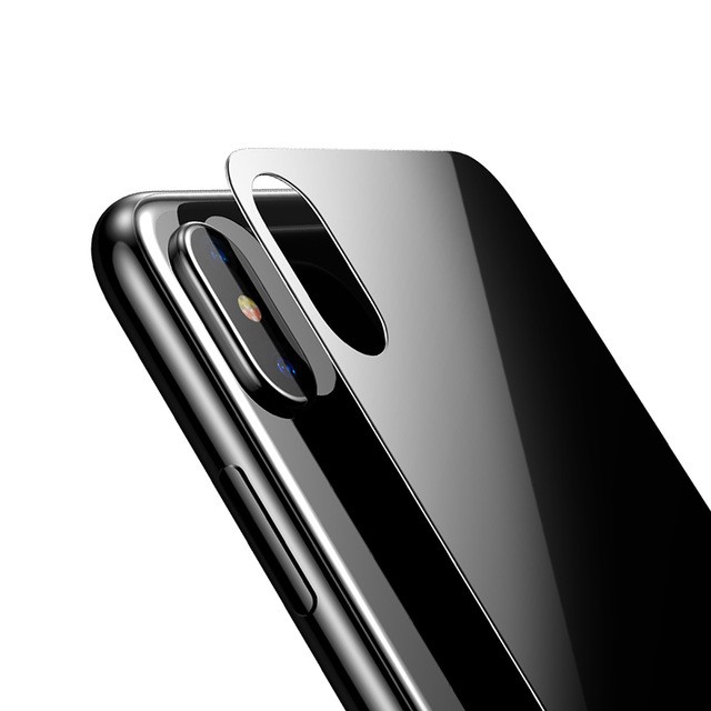 Заднее защитное стекло Baseus 0.3mm для iPhone X - черное