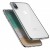 Стильный силиконовый чехол для iPhone X/XS (Серебряный ободок)