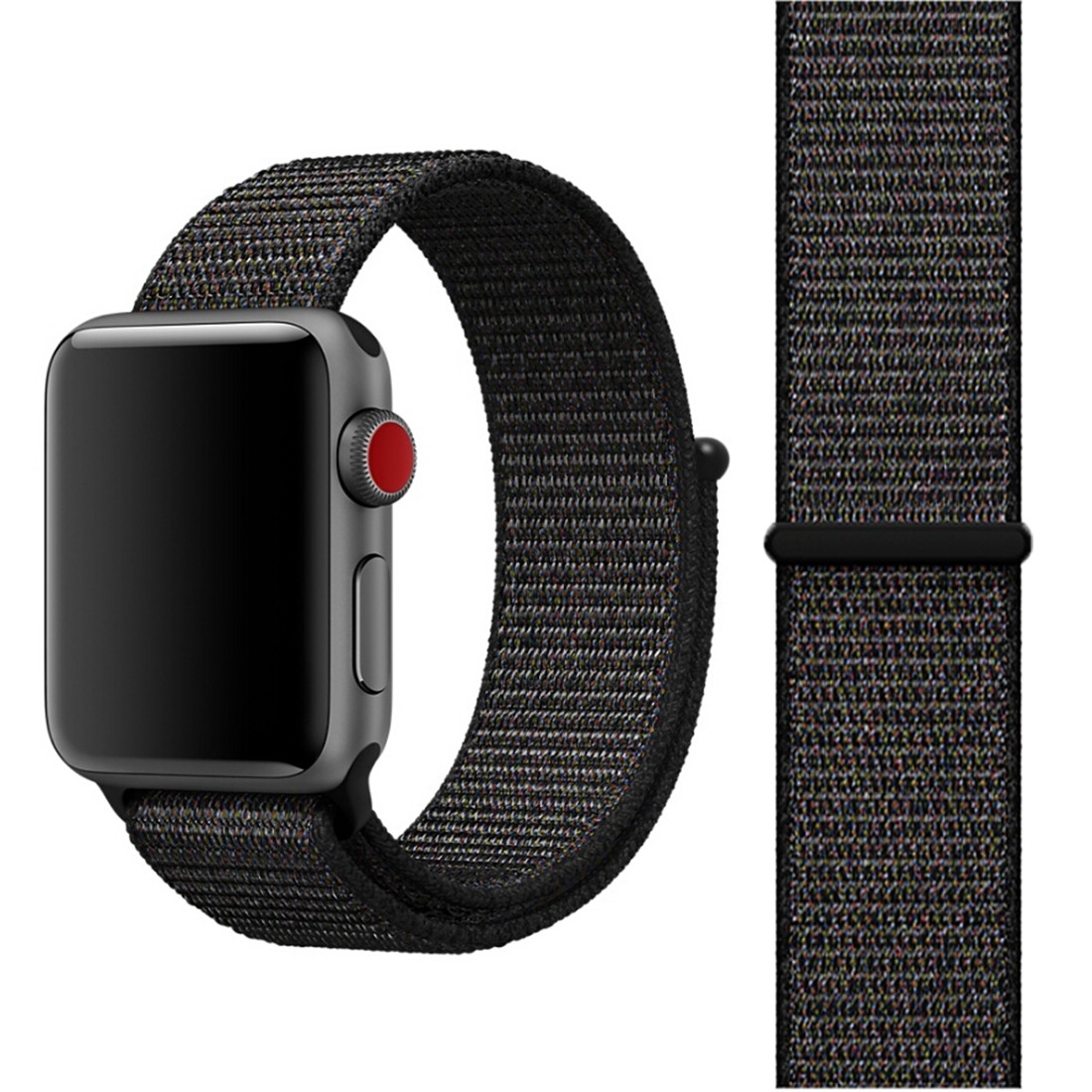 42/44мм Ремешок из плетёного нейлона для Apple Watch черного цвета OEM