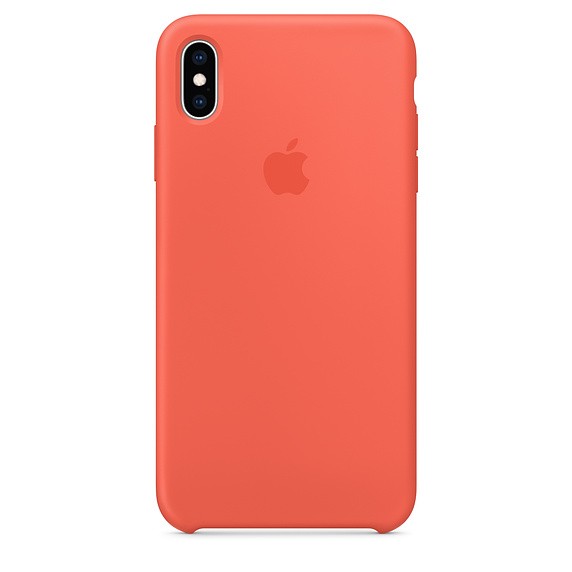 Силиконовый чехол для iPhone XS Max (спелый нектарин) OEM