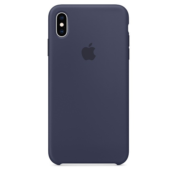 Силиконовый чехол для iPhone XS Max (тёмно-синий) OEM