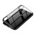 Защитный магнитный чехол для iPhone X/XS из метала и стекла (Чёрный)