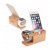 Деревянная подставка-зарядка из бамбука для Apple Watch и iPhone горизонтальная