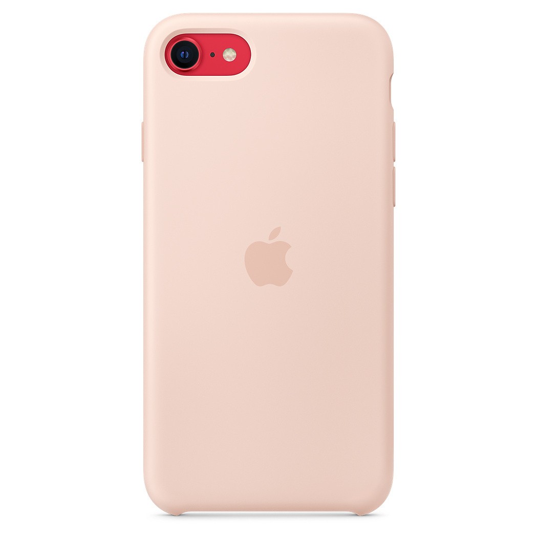 Силиконовый чехол для iPhone SE, цвет розовый песок