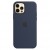 Силиконовый чехол для iPhone 12/12 Pro, цвет тёмно-синий OEM
