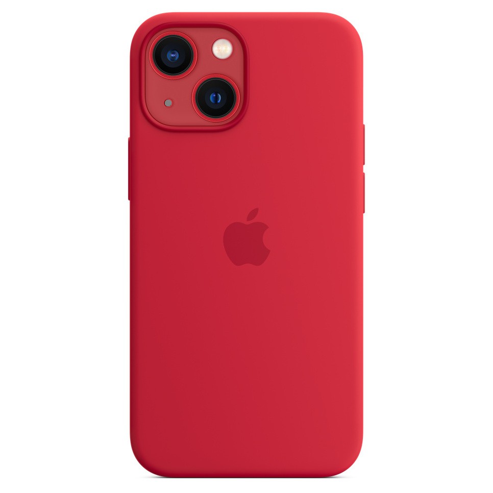Силиконовый чехол MagSafe для iPhone 13 mini, цвет красный