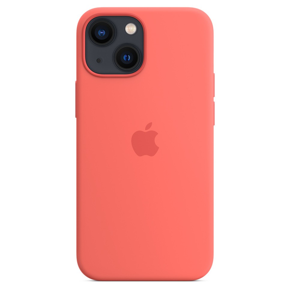 Силиконовый чехол MagSafe для iPhone 13 mini, цвет розовый помело