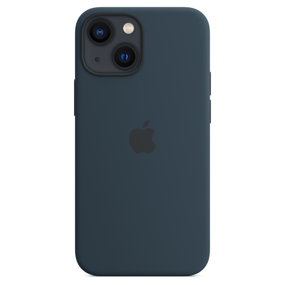Силиконовый чехол MagSafe для iPhone 13 mini, цвет синий омут