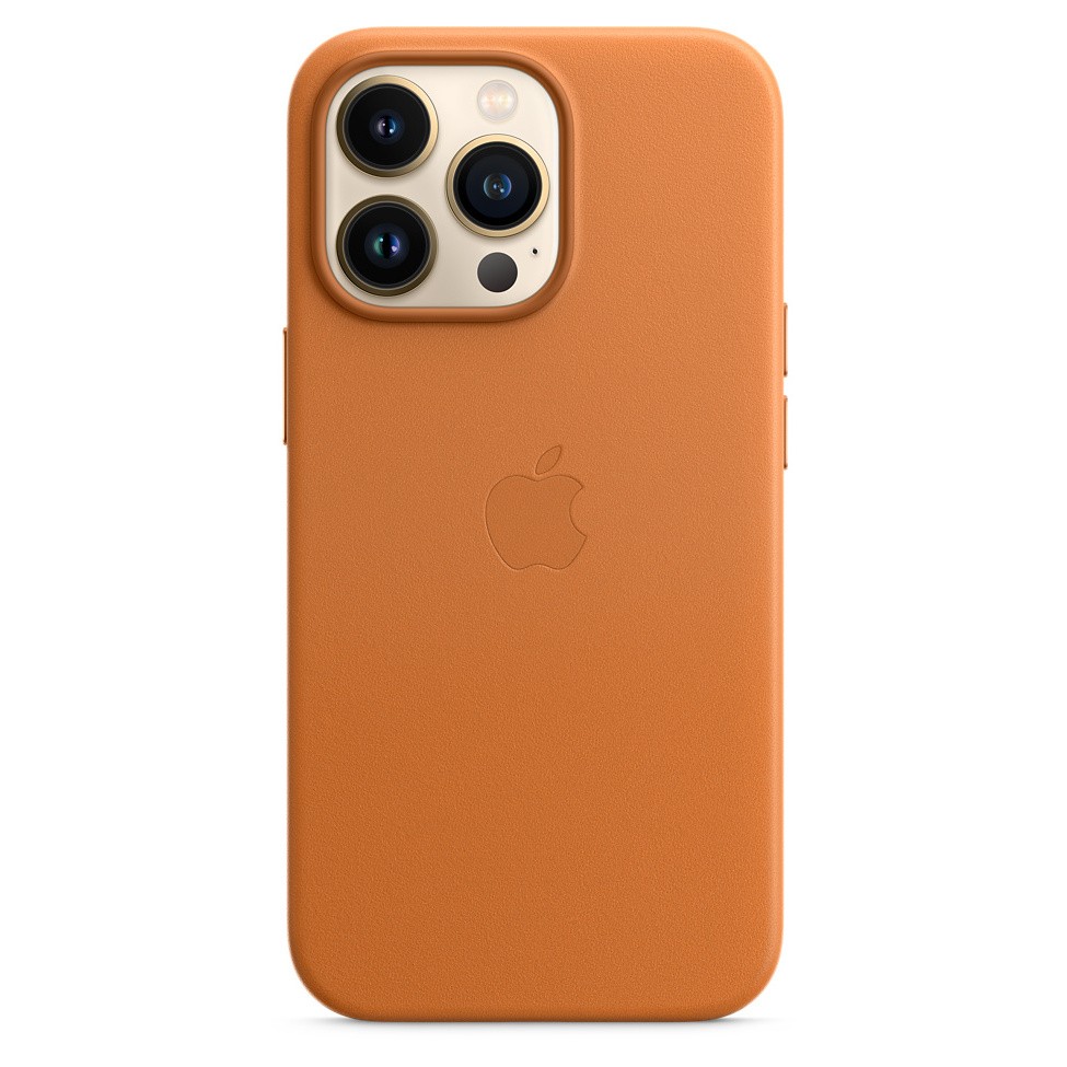 Кожаный чехол MagSafe для iPhone 13 Pro, цвет золотистая охра