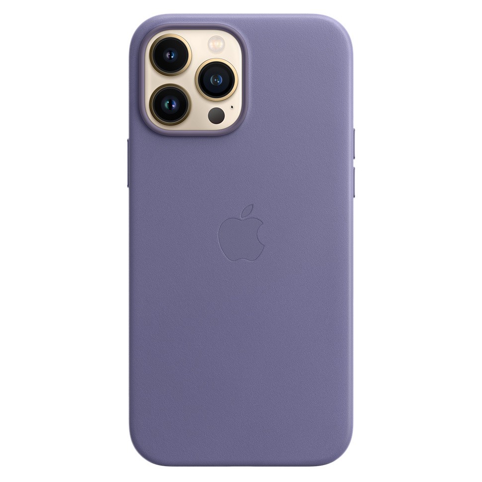 Кожаный чехол MagSafe для iPhone 13 Pro Max, цвет сиреневая глициния