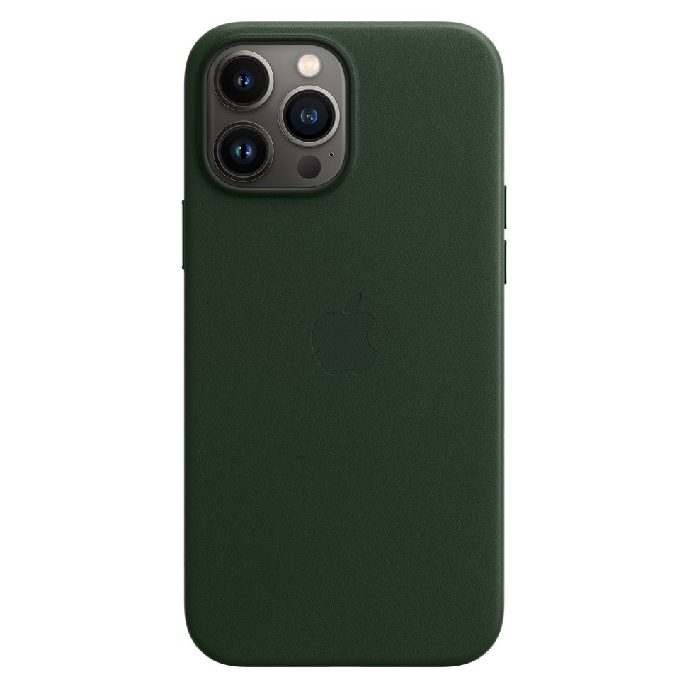 Кожаный чехол MagSafe для iPhone 13 Pro Max, цвет зелёная секвойя