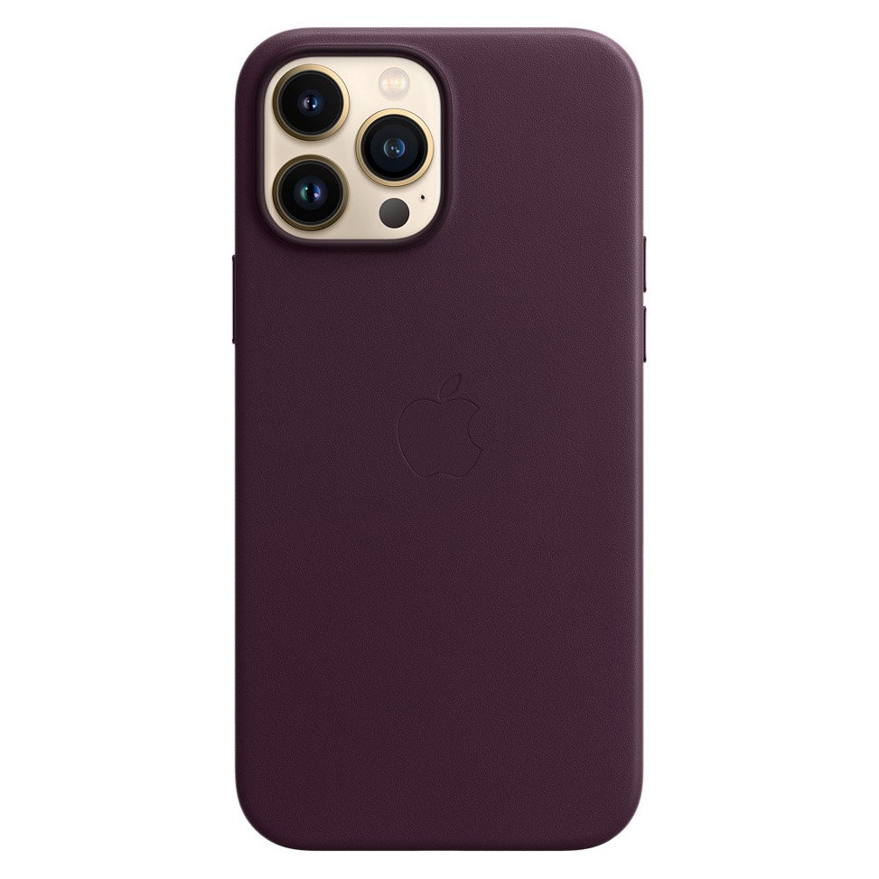 Кожаный чехол MagSafe для iPhone 13 Pro Max, цвет тёмная вишня