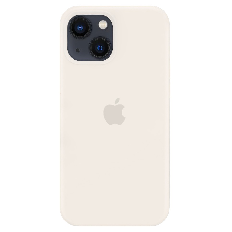 Силиконовый чехол для iPhone 13, цвет белый OEM
