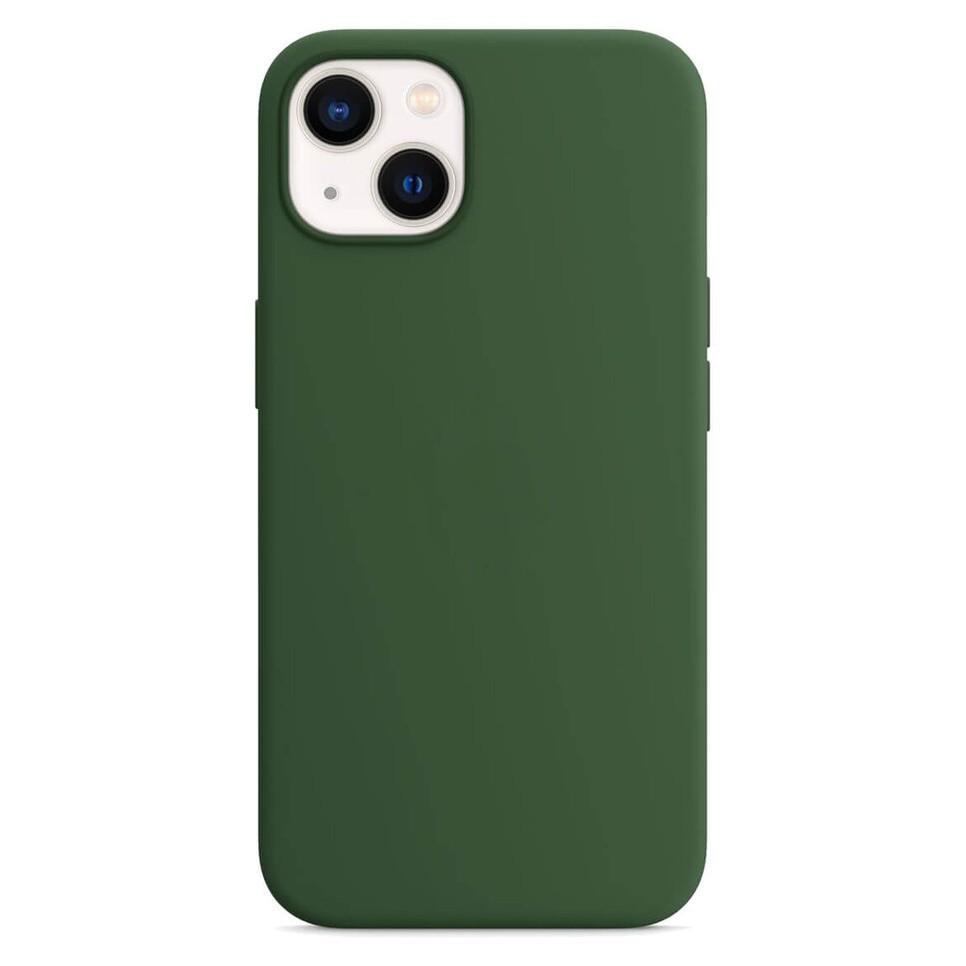 Силиконовый чехол для iPhone 13, цвет зеленый BOX
