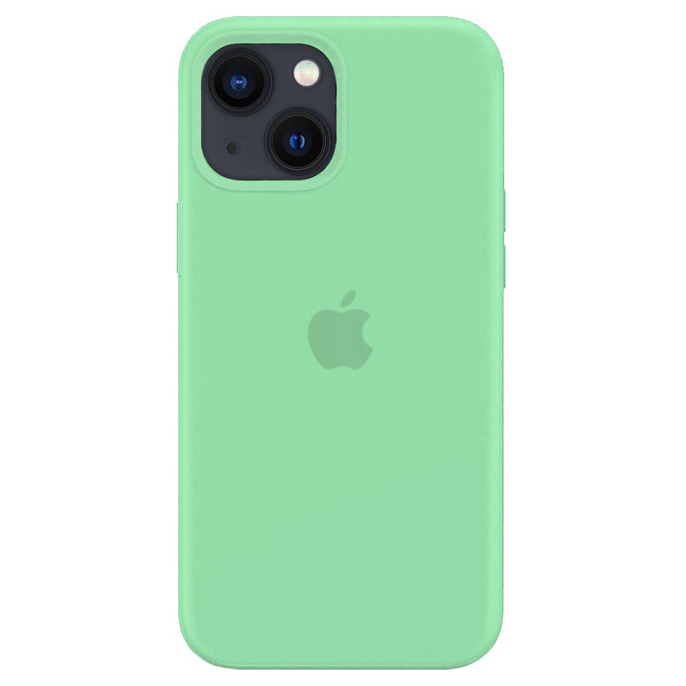 Силиконовый чехол для iPhone 13, цвет аквамарин OEM