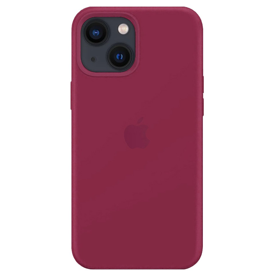 Силиконовый чехол для iPhone 13, цвет бордовый OEM