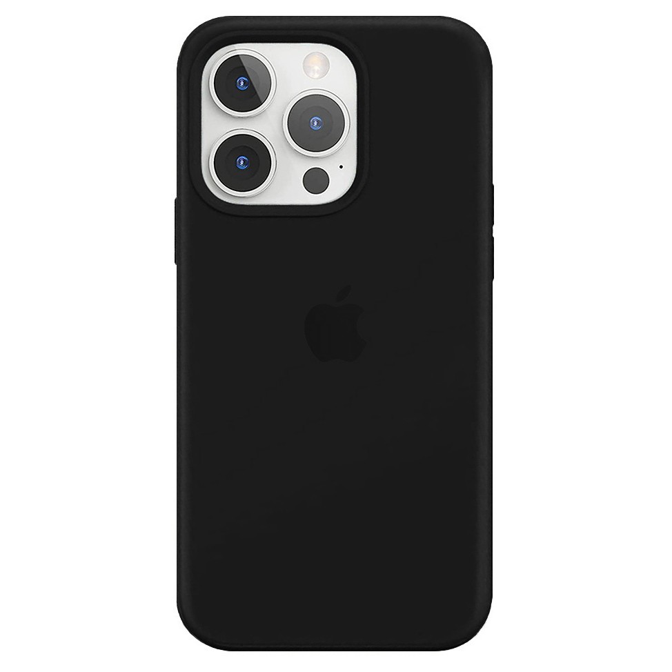 Силиконовый чехол для iPhone 13 Pro, цвет чёрный OEM
