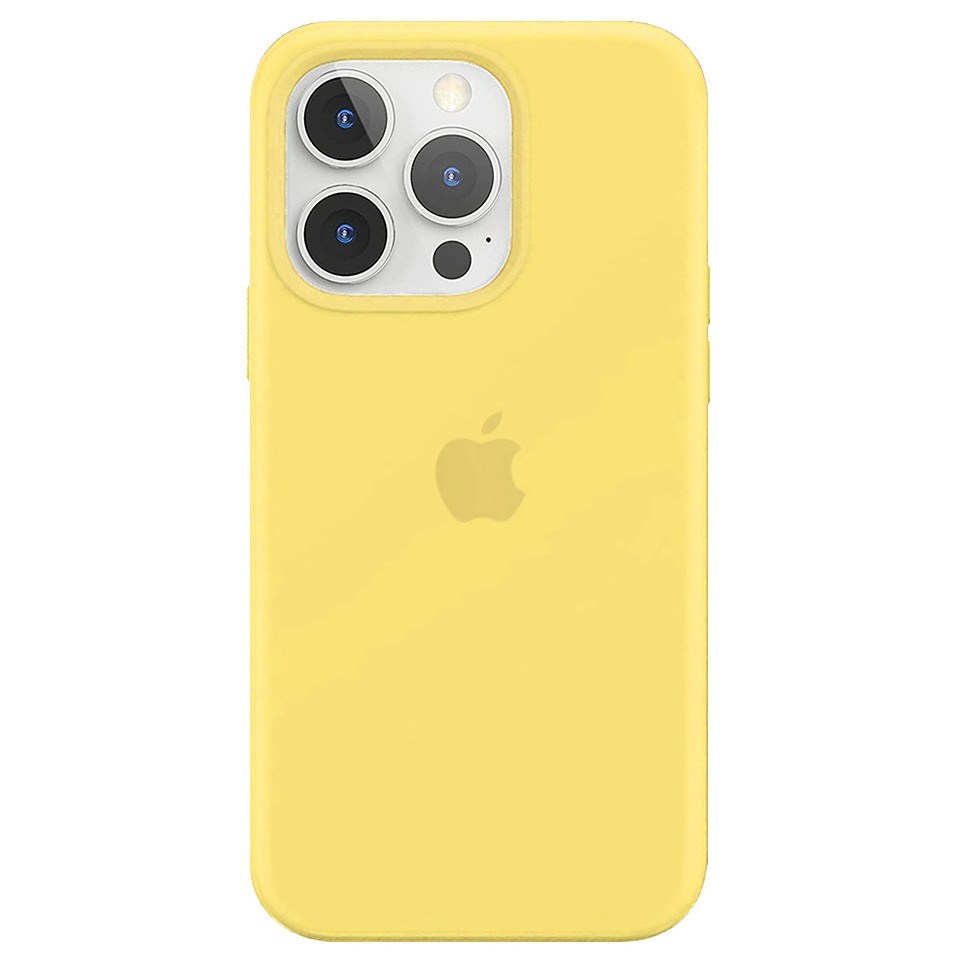 Силиконовый чехол для iPhone 13 Pro Max, цвет жёлтый OEM
