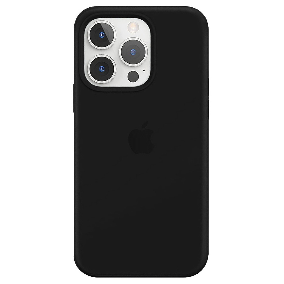 Силиконовый чехол для iPhone 13 Pro Max, чёрный OEM