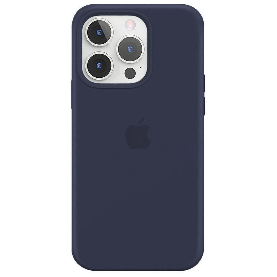 Силиконовый чехол для iPhone 13 Pro Max, цвет тёмно-синий OEM