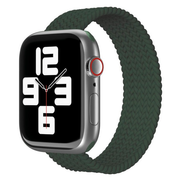 38/40/41мм Плетёный нейлоновый ремешок VLP для Apple Watch, тёмно-зелёный