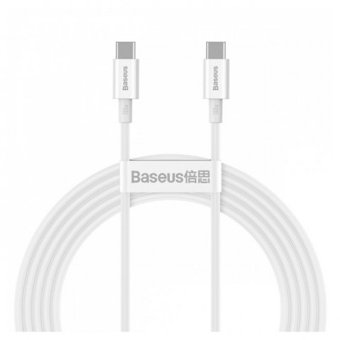 Кабель Baseus Superior Series Fast Charging, Type-C - Type-C 2 м, белый