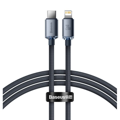 Кабель Baseus Crystal Shine Series USB-C - Lightning 20W 2м (чёрный)