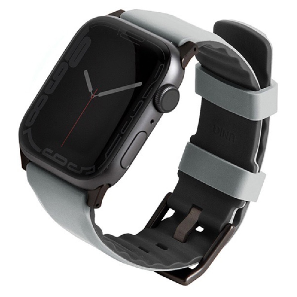 45/44/42 Cиликоновый ремень Uniq Linus для Apple Watch, серый