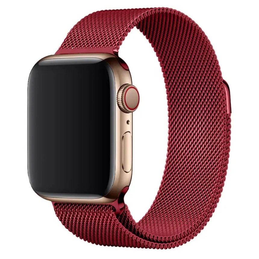42/44/45мм Миланский сетчатый браслет для Apple Watch (Красный) OEM