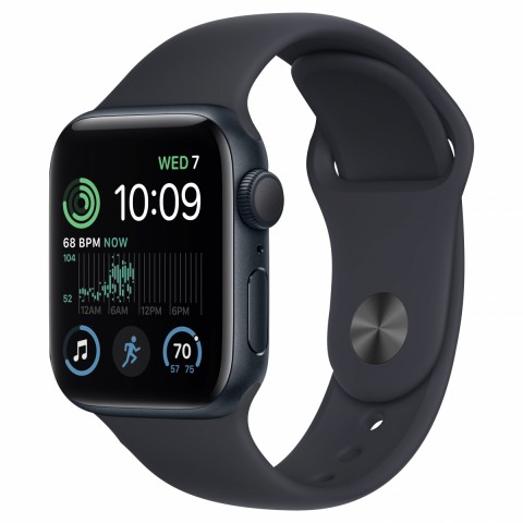 Apple Watch SE 2 44mm GPS Midnight Aluminum Case with Midnight Sport Band