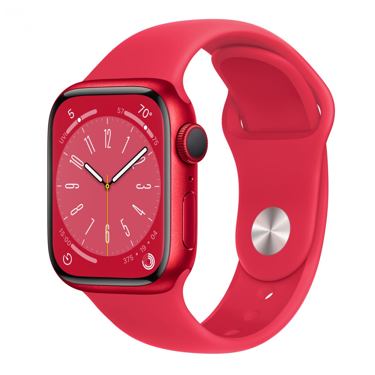 Apple Watch Series 8 41mm GPS Red Aluminum Case with Red Sport Band