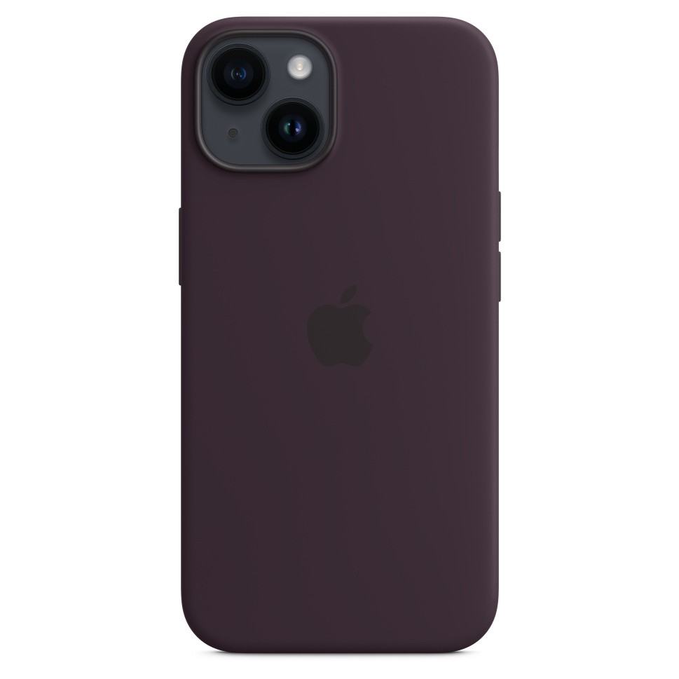 Силиконовый чехол MagSafe для iPhone 14, цвет бордово-фиолетовый