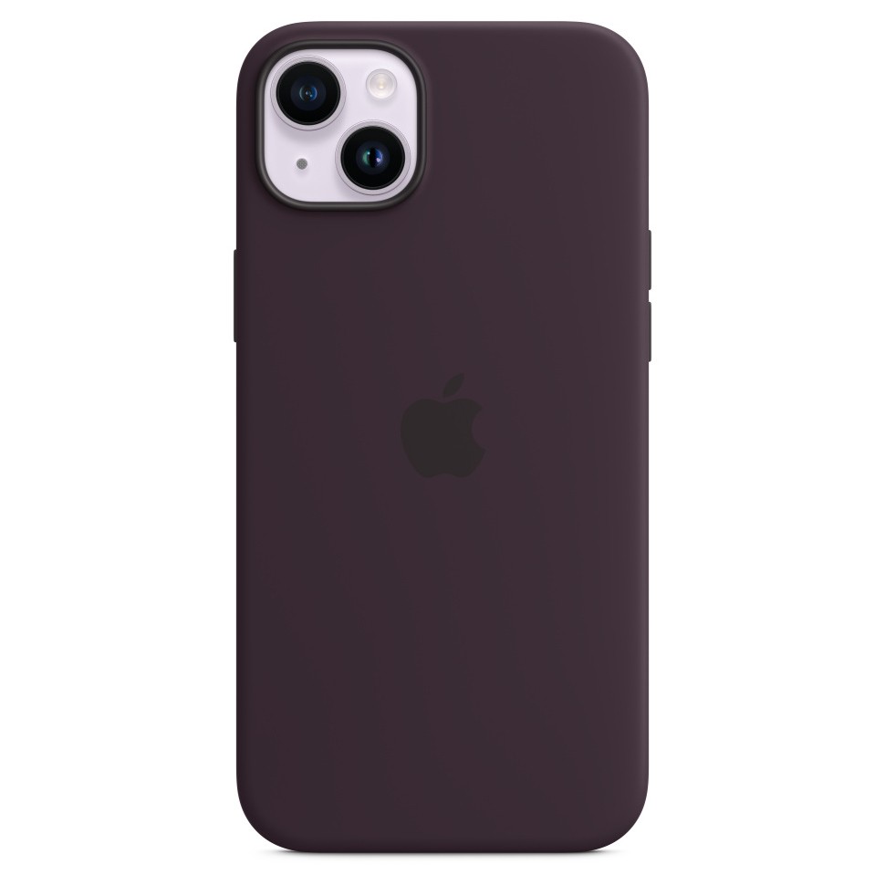 Силиконовый чехол MagSafe для iPhone 14 Plus, цвет бордово-фиолетовый