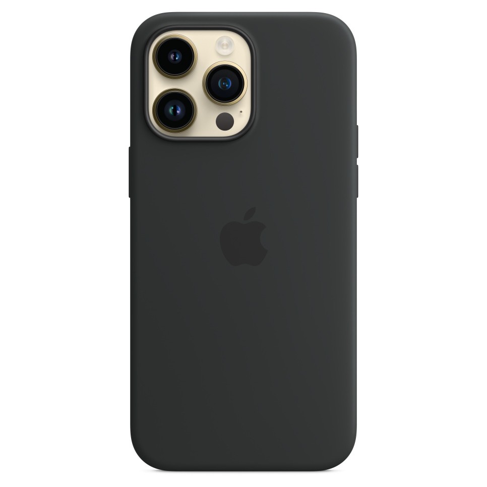 Силиконовый чехол MagSafe для iPhone 14 Pro Max, цвет чёрный