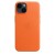Кожаный чехол MagSafe для iPhone 14, цвет оранжевый